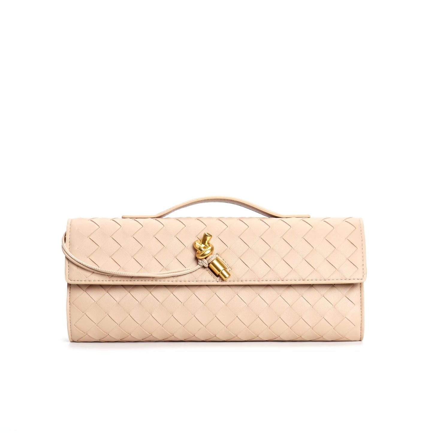 Two Way Woven Flap Clutch Shoulder Bag