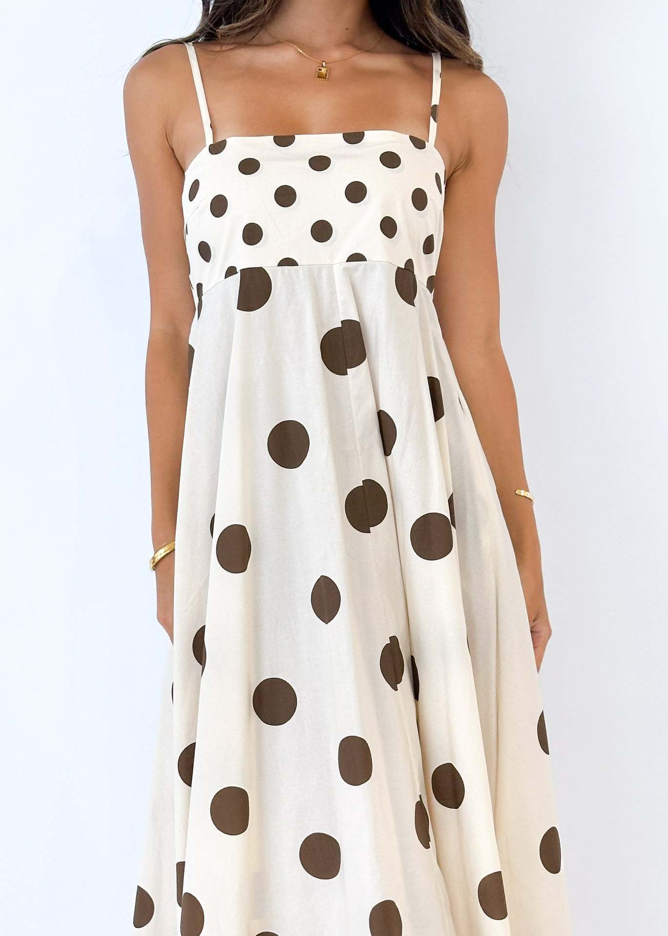 Striped dress with open back belt
