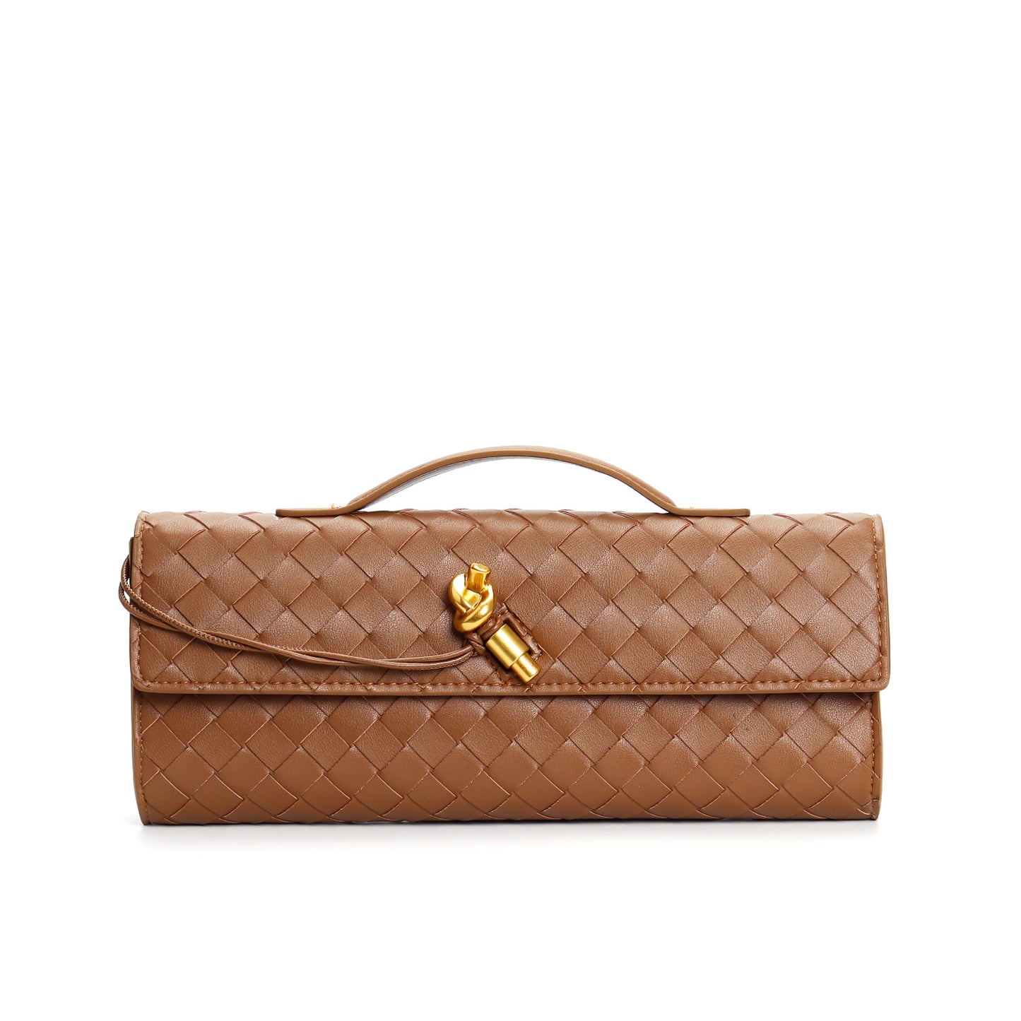 Two Way Woven Flap Clutch Shoulder Bag