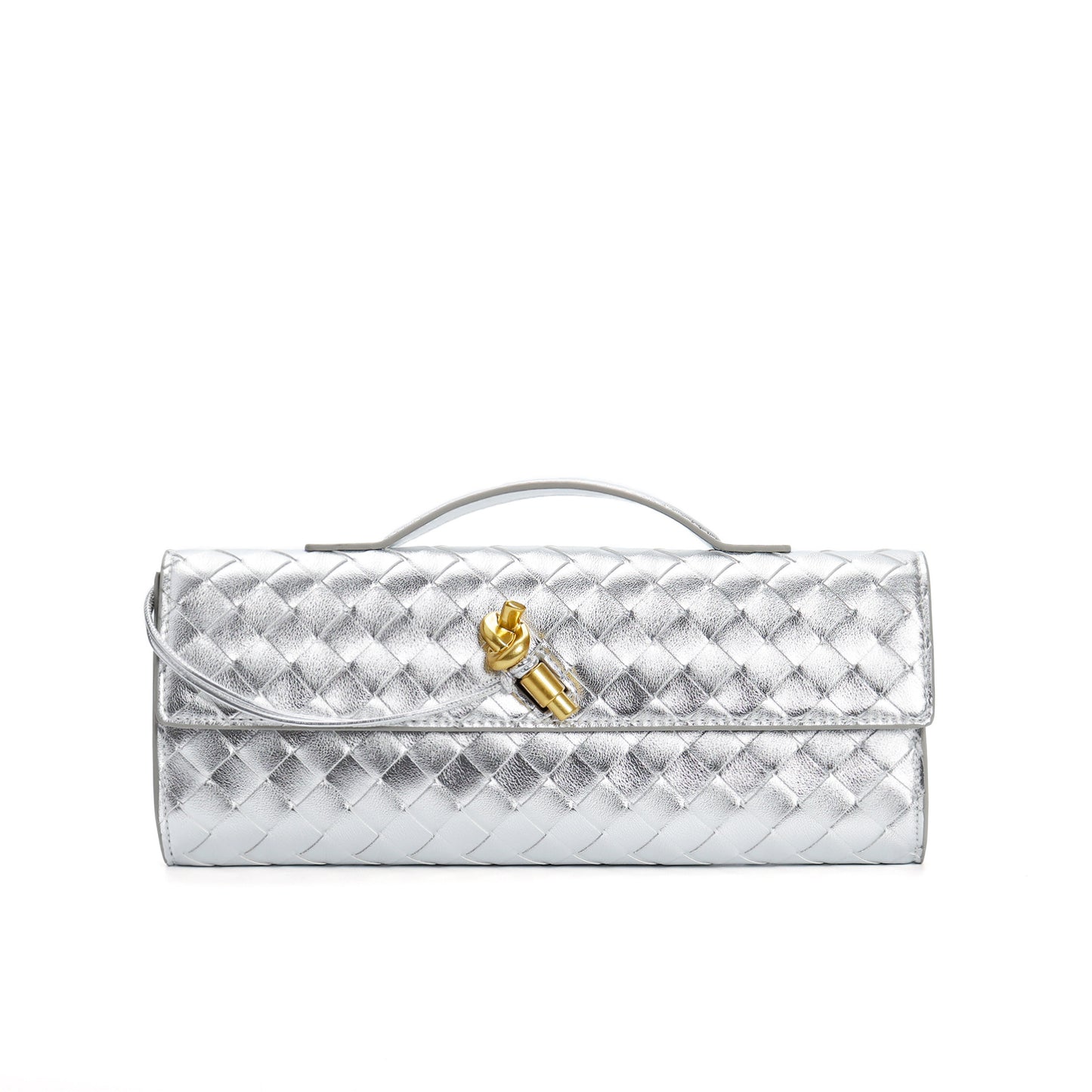 Two Way Woven Flap Clutch Shoulder Bag
