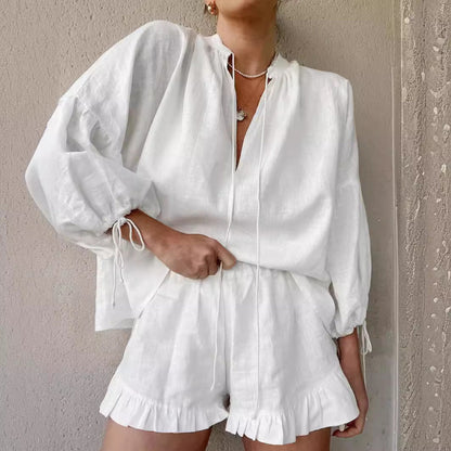 Women’s Cotton Linen Two-Piece Set