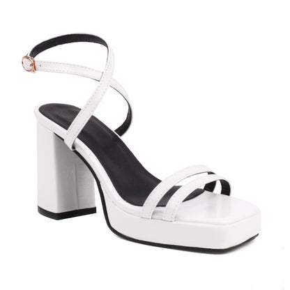 Summer Square Toe Block Heel Sandals