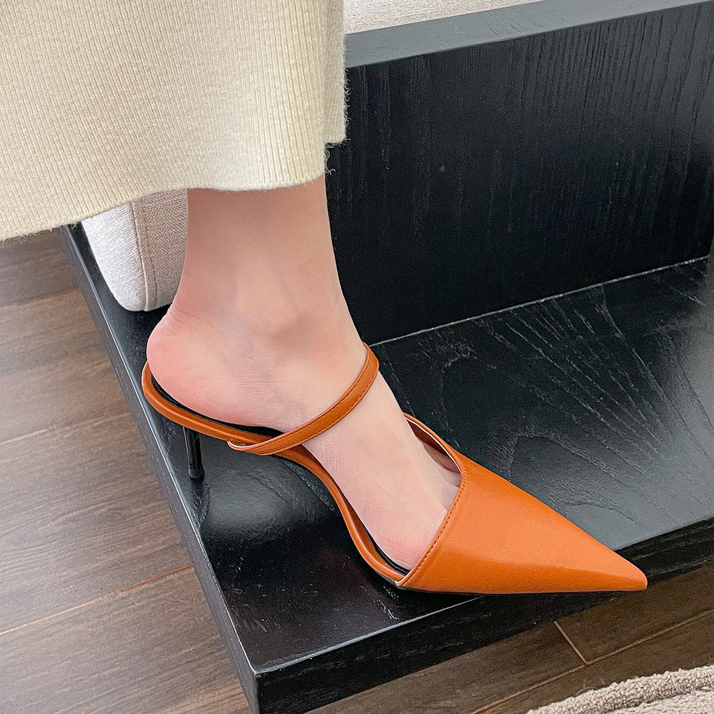 Women’s Pointed Toe High Heel Mules
