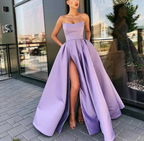 Strapless Evening Long Dress – Flared Cut