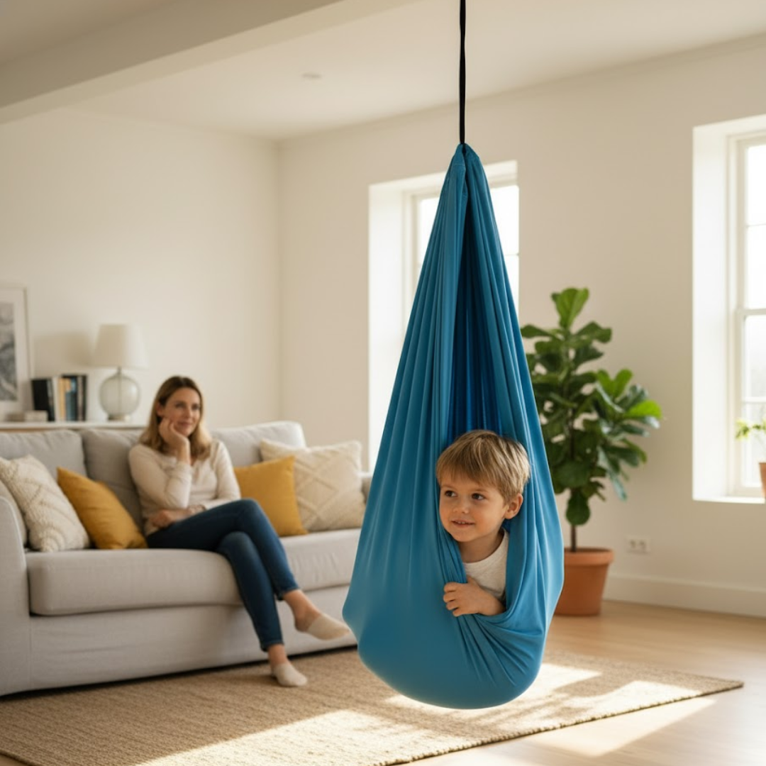 Sensory Pod Swing Hanging Hammock Chair for Kids Indoor Outdoor Relaxation