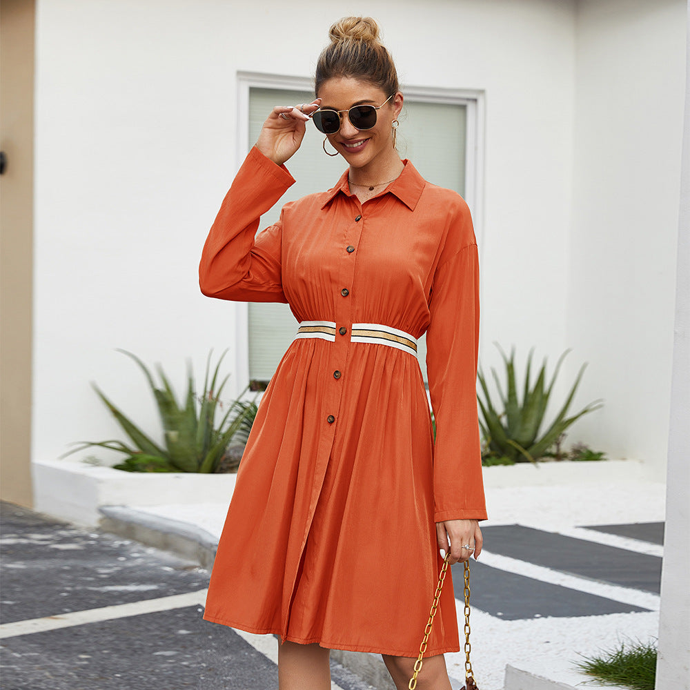 Women’s Casual Button-Down Shirt Dress