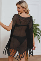 Women’s Crochet Fringe Cover Up Dress – Beach Swimwear | Dripiume