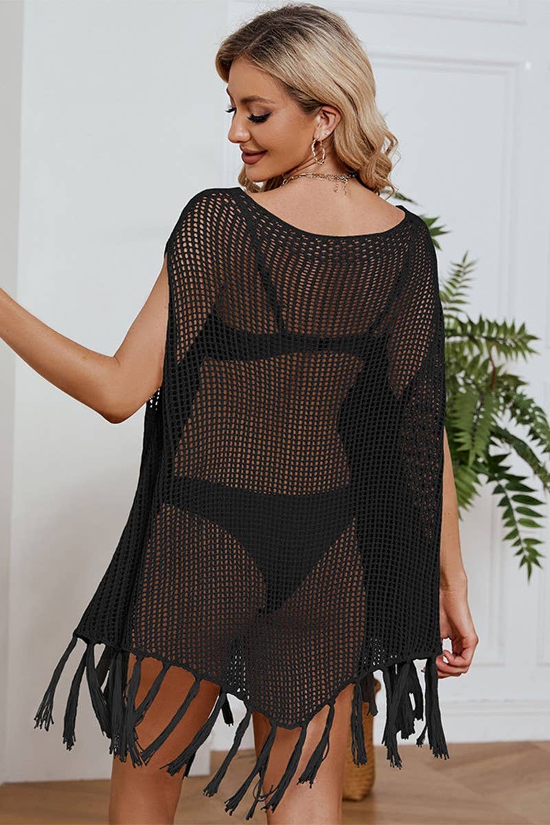 Women’s Crochet Fringe Cover Up Dress – Beach Swimwear | Dripiume