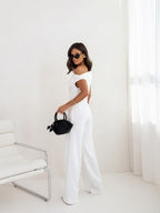 Elegant One-Shoulder Black Jumpsuit