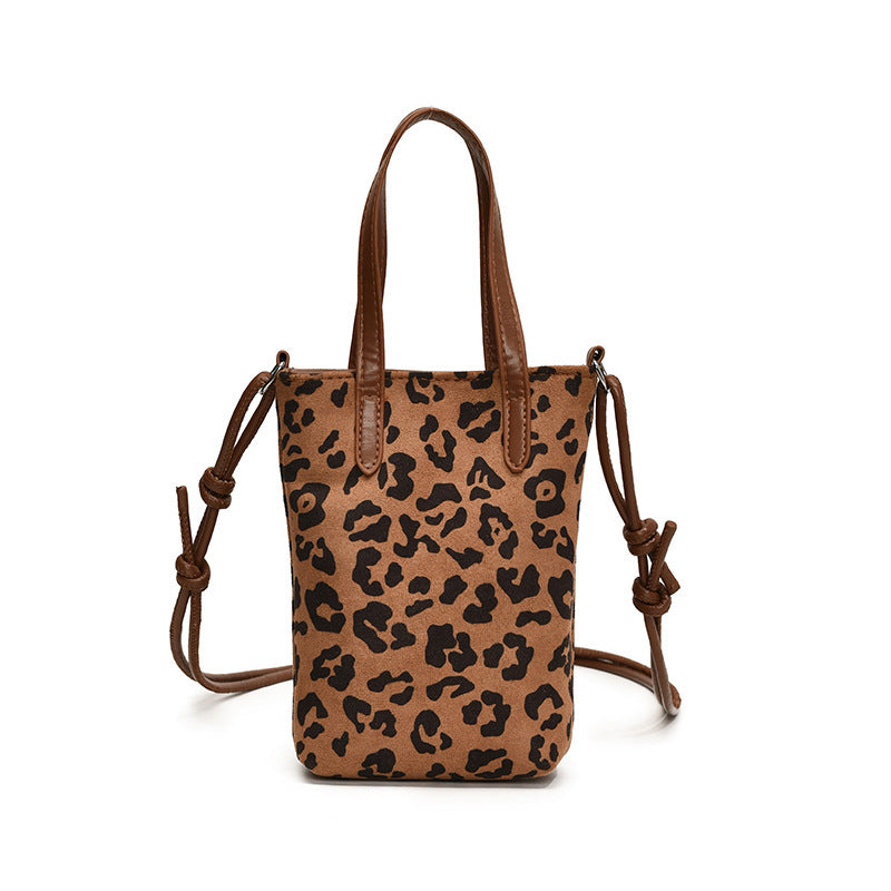 Retro Leopard Print Crossbody Bag