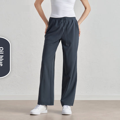 High-Waist Wide-Leg Drawstring Paratrooper Pants