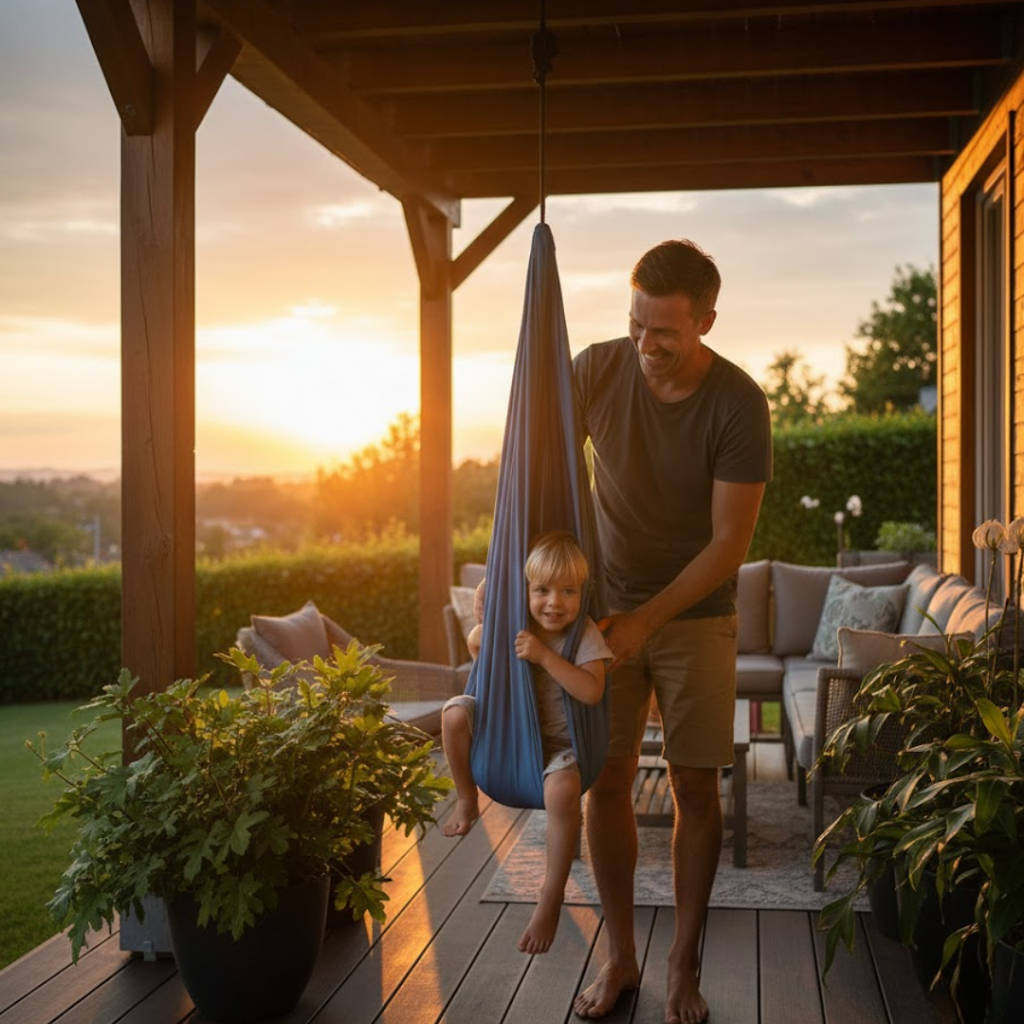 Sensory Pod Swing Hanging Hammock Chair for Kids Indoor Outdoor Relaxation