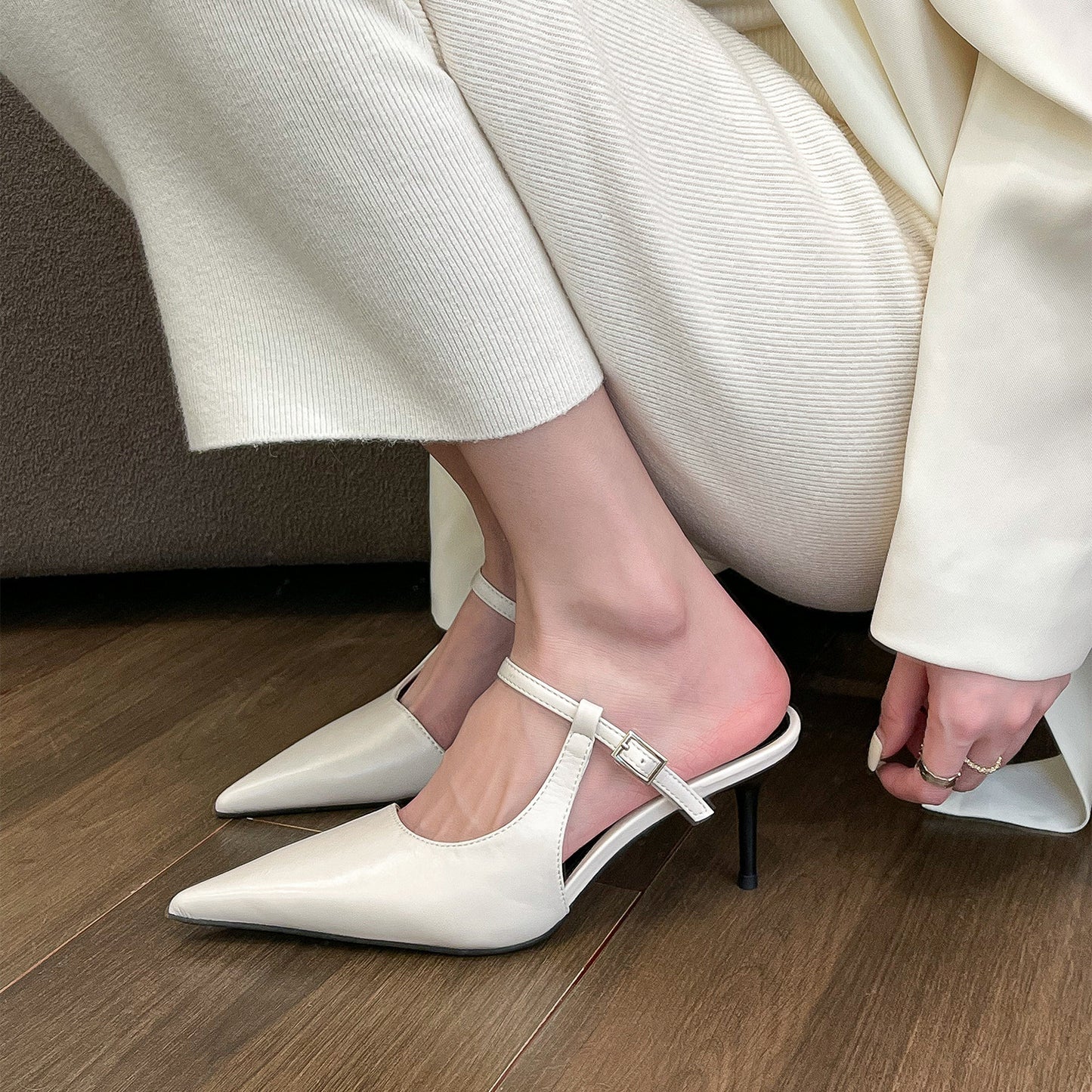 Women’s Pointed Toe High Heel Mules