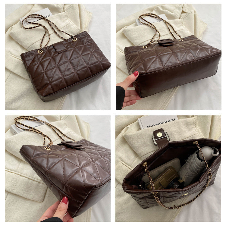 Trendy Quilted Chain Shoulder Bag for Women