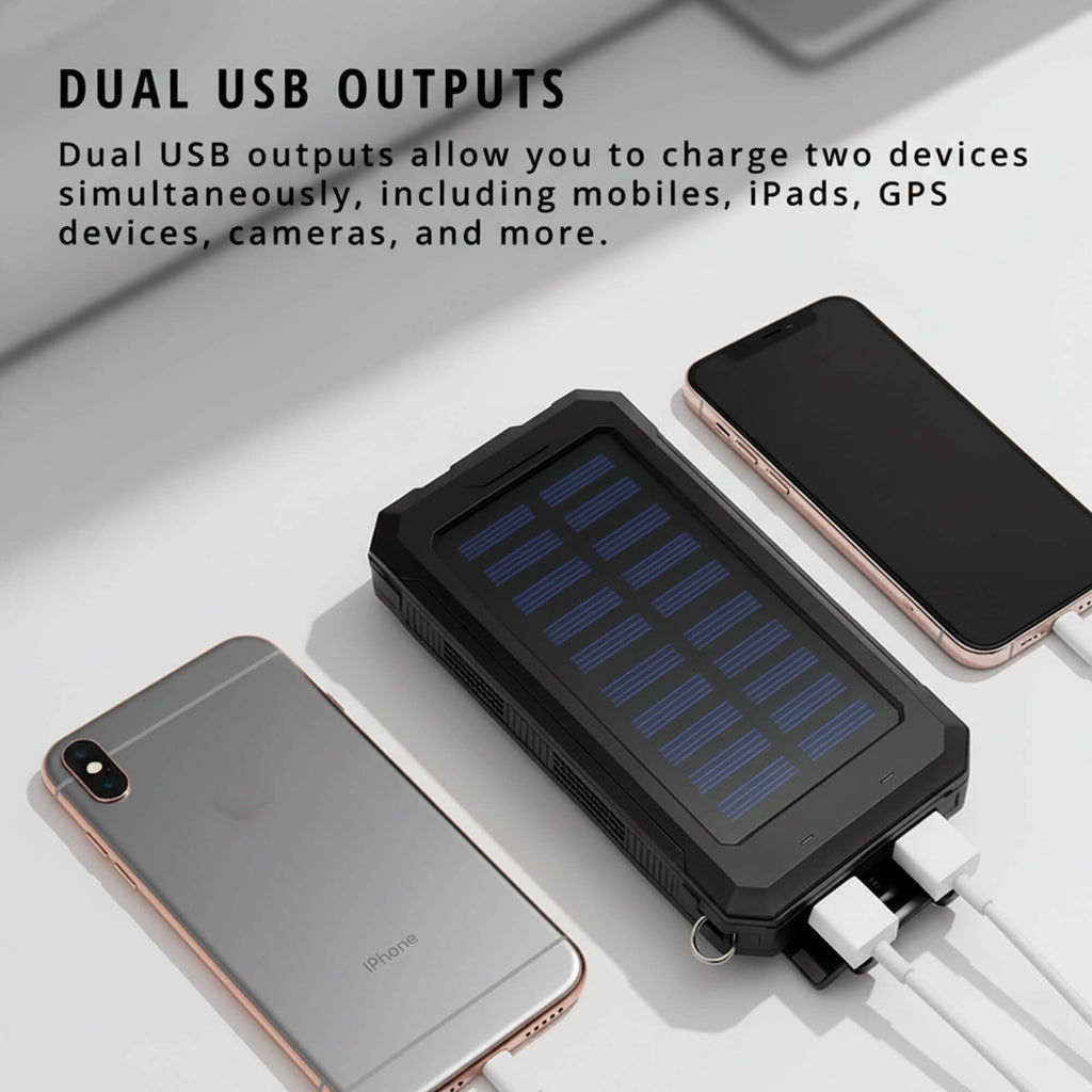 500.000mAh Solar Charger Waterproof Power Bank External
