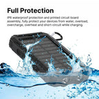 20000mAh Waterproof Solar Power Bank - Portable External Charger