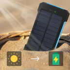 20000mAh Waterproof Solar Power Bank - Portable External Charger