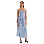 Striped Sleeveless Midi Dress