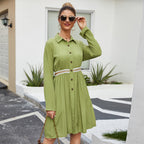 Women’s Casual Button-Down Shirt Dress