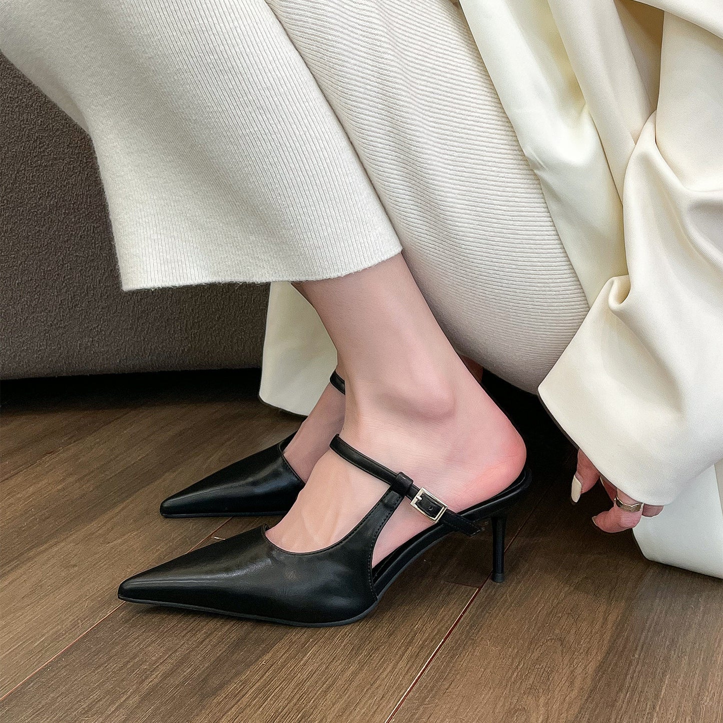 Women’s Pointed Toe High Heel Mules