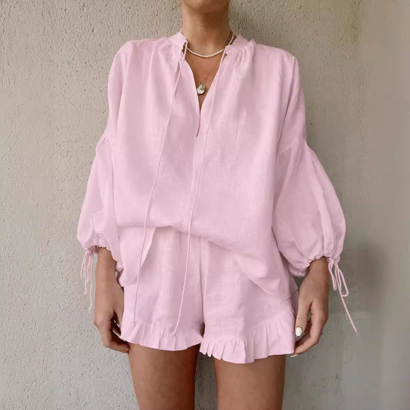 Women’s Cotton Linen Two-Piece Set