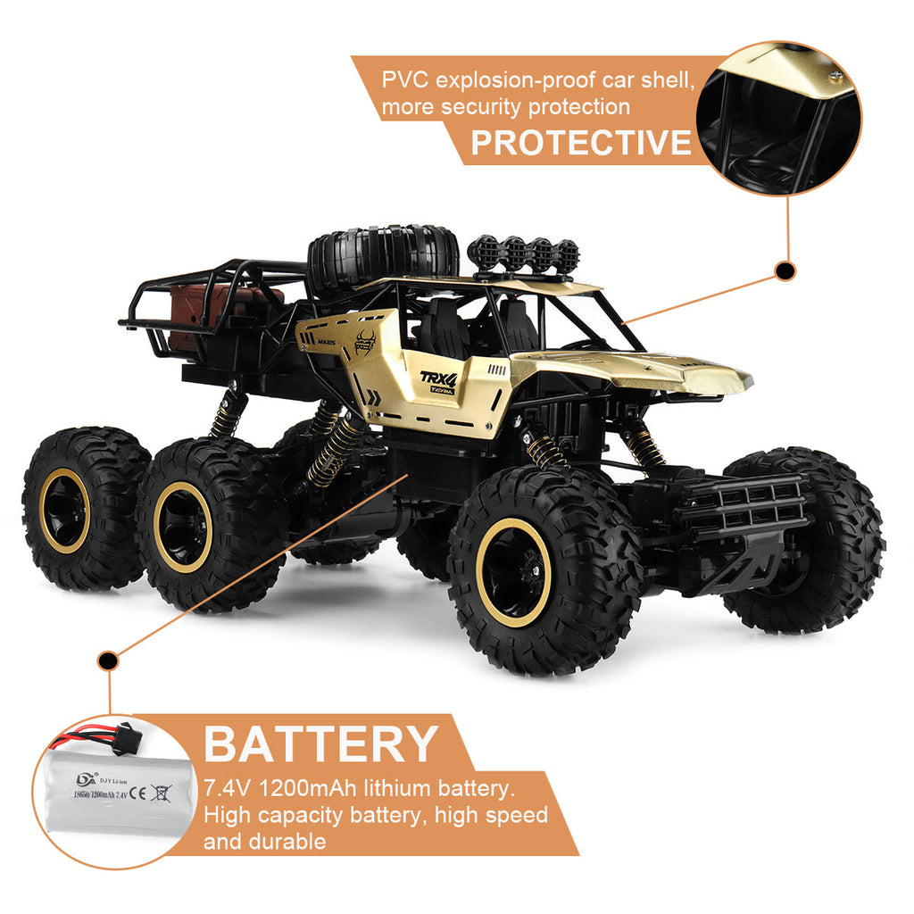 1/12 Scale 6-Wheel RC Monster Truck – High-Speed Off-Road Vehicle with Advanced 2.4GHz Technology