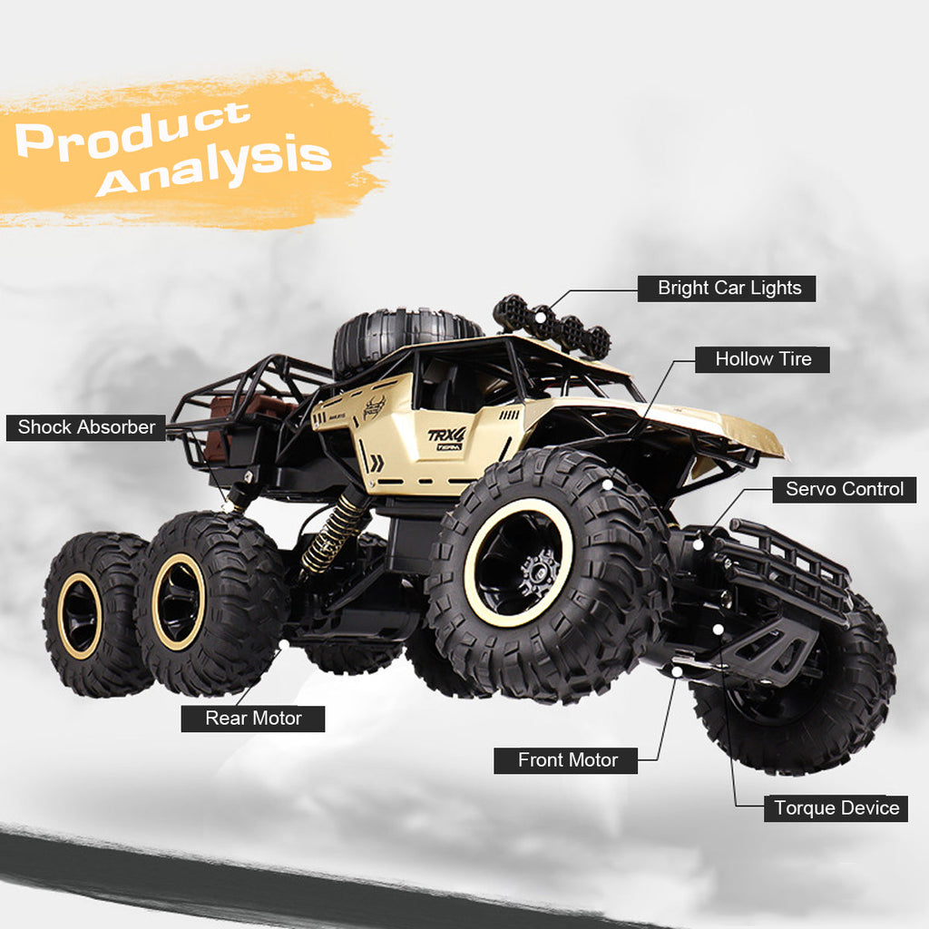 1/12 Scale 6-Wheel RC Monster Truck – High-Speed Off-Road Vehicle with Advanced 2.4GHz Technology
