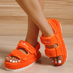 Women’s Plush Velcro Platform Sandals