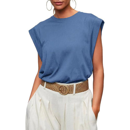 Women's Basic Fashion Casual Vest T-Shirt