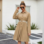 Women’s Casual Button-Down Shirt Dress