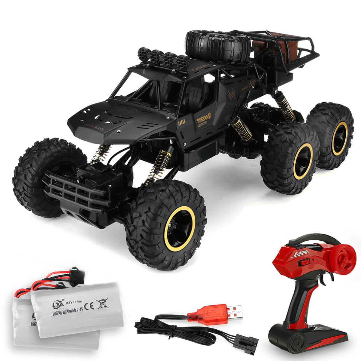 1/12 Scale 6-Wheel RC Monster Truck – High-Speed Off-Road Vehicle with Advanced 2.4GHz Technology