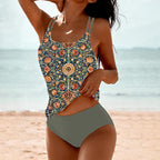 Josie | Two-Piece Tankini Set for Women with Boho Print | Slim Fit