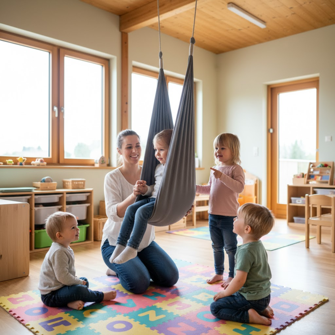 Sensory Pod Swing Hanging Hammock Chair for Kids Indoor Outdoor Relaxation