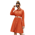 Women’s Casual Button-Down Shirt Dress