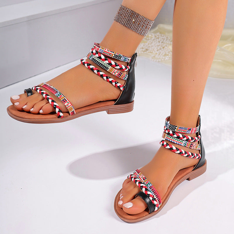 Bohemian Ethnic Flat Sandals