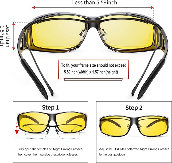 Polarized Night Driving Glasses | Anti-Glare, Lightweight & Ideal for Low Light Conditions