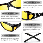 Polarized Night Driving Glasses Anti-Glare Yellow Lens Low Light Driving Eyewear