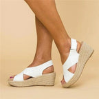 Comfortable Wedge Sandals for Women with Crisscross Straps