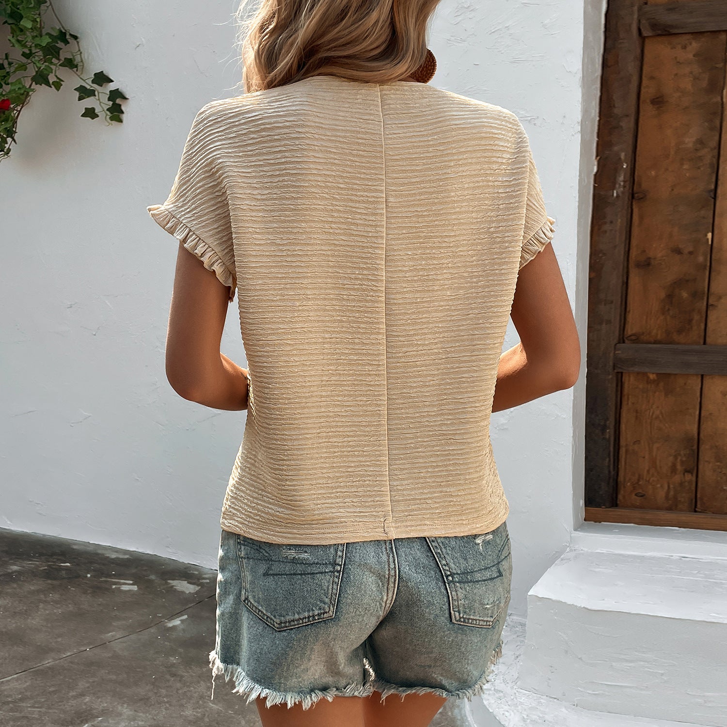 Women's Casual Top Round Neck T-shirt