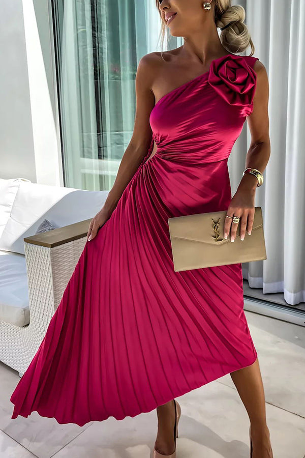 Long Evening Dress with Puff Shoulders | Mandy
