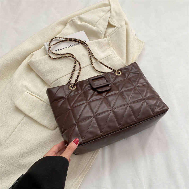 Trendy Quilted Chain Shoulder Bag for Women