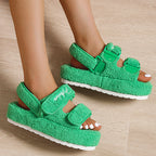 Women’s Plush Velcro Platform Sandals