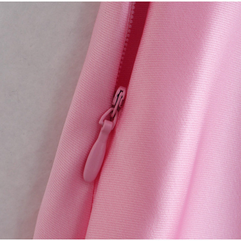 Satin Slip Pink Maxi Dress