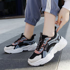 Allison Women's Sneakers – Breathable Mesh with Leather Accents and Thick Sole