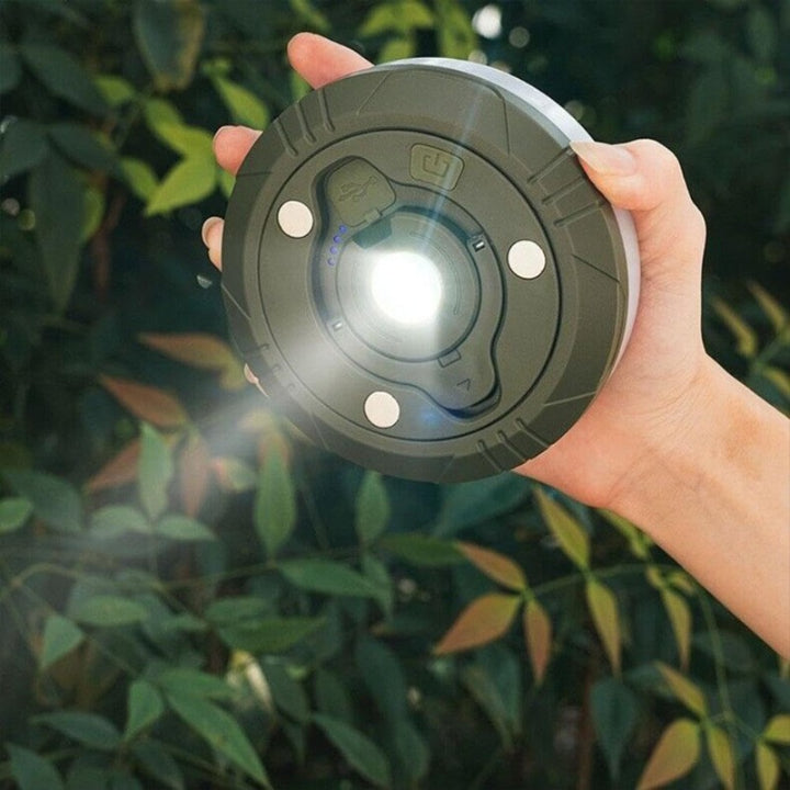 RGB Camping Lantern with 10m LED Light String Rechargeable Outdoor Tent Light