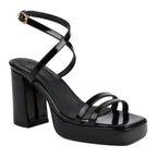 Summer Square Toe Block Heel Sandals