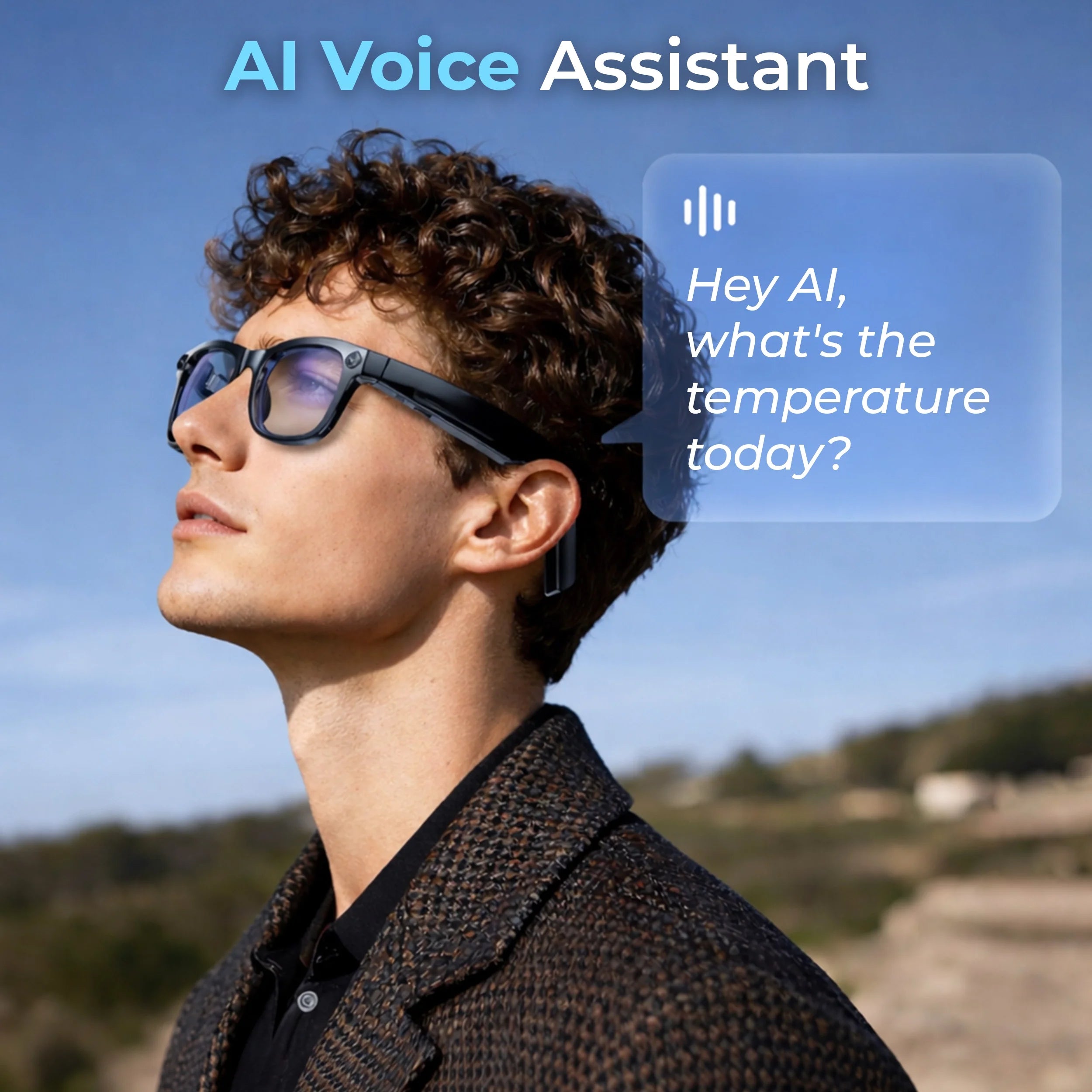 Smart AI Glasses with HD Camera & Translation – VisionSync Pro