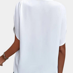 Marjolein Women's Short Sleeve V-Neck Blouse