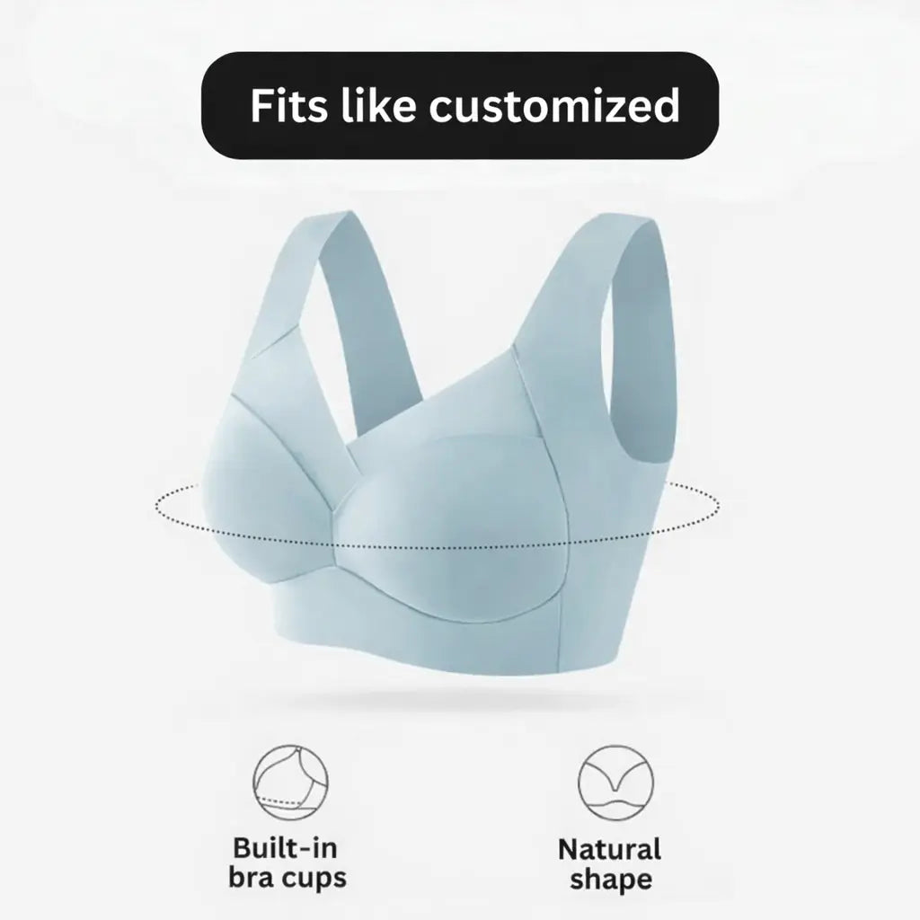 B - Women’s Wireless Push Up Seamless Bra – Comfortable Support Bra