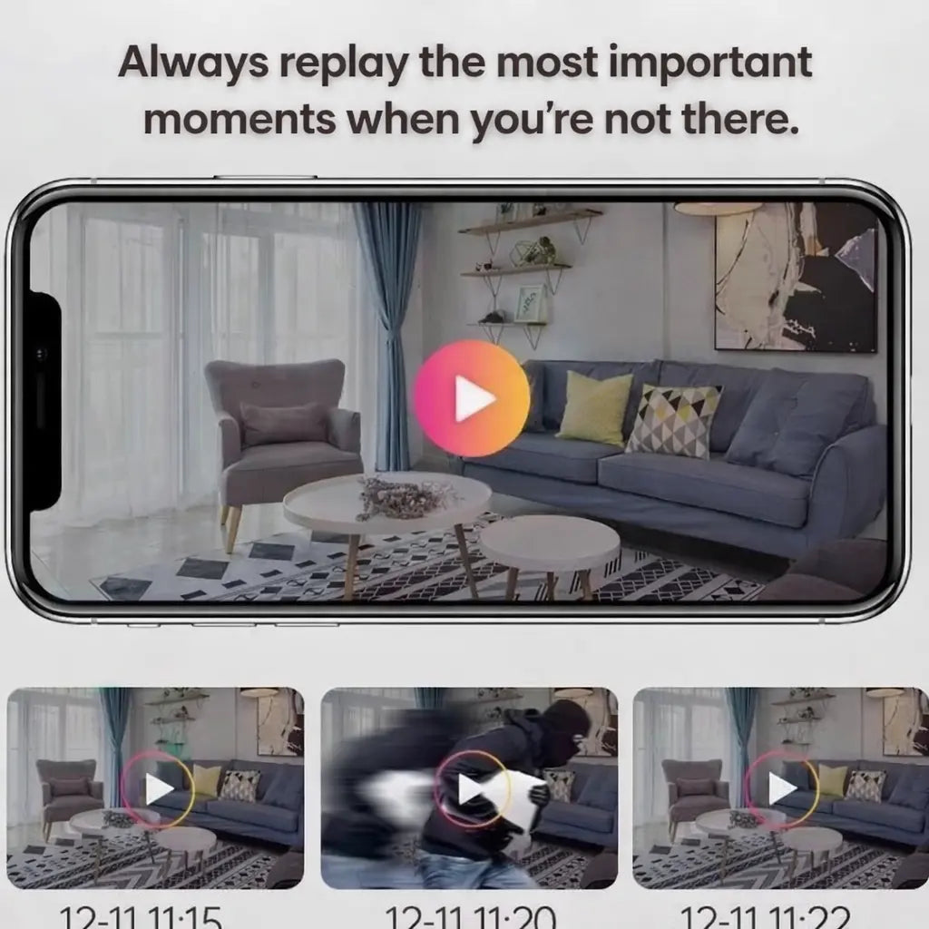MiniGuardian Wireless Security Camera – HD Wi-Fi Indoor & Outdoor Surveillance with Live View & Night Vision